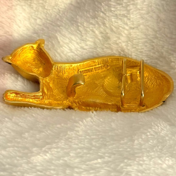 Doreen Ryan Leopard Belt Buckle Vintage 1980s Cat Design Statement - Picture 5 of 10
